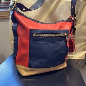 Coach Leather Color Block shoulder bag